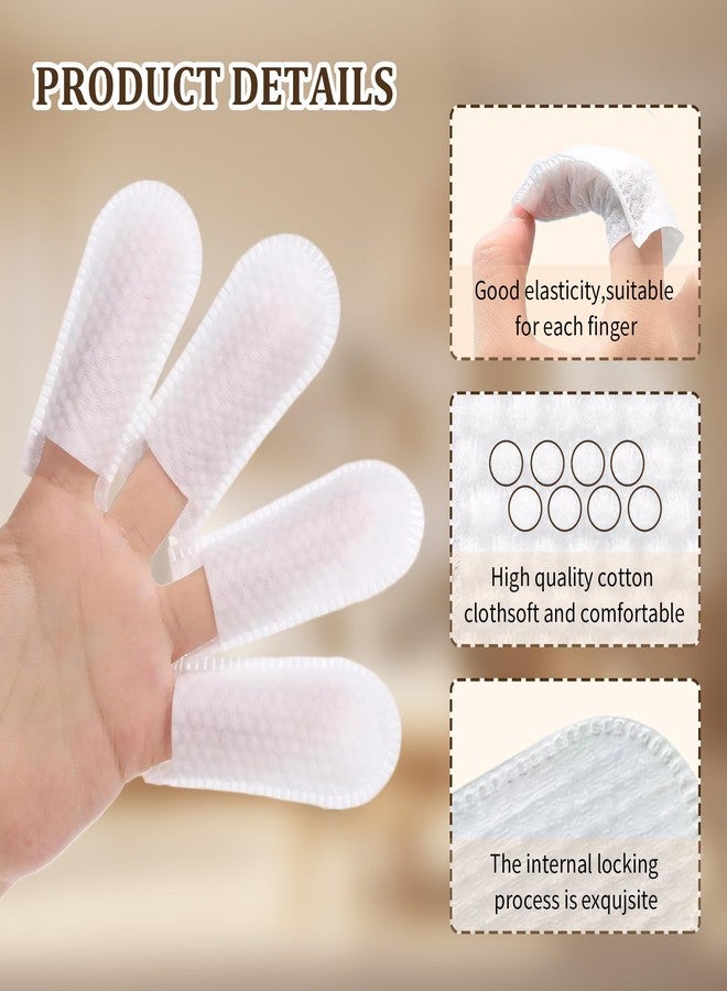 DAWZMR 200 PCS Cotton Finger Cots Gauze Sleeve, Breathable, Sweat Resistant, and Wear-Resistant Ear Cleaning Pads Finger Wipes for Dogs Ears, Fingernail Cover for Loss Nail - Image 3
